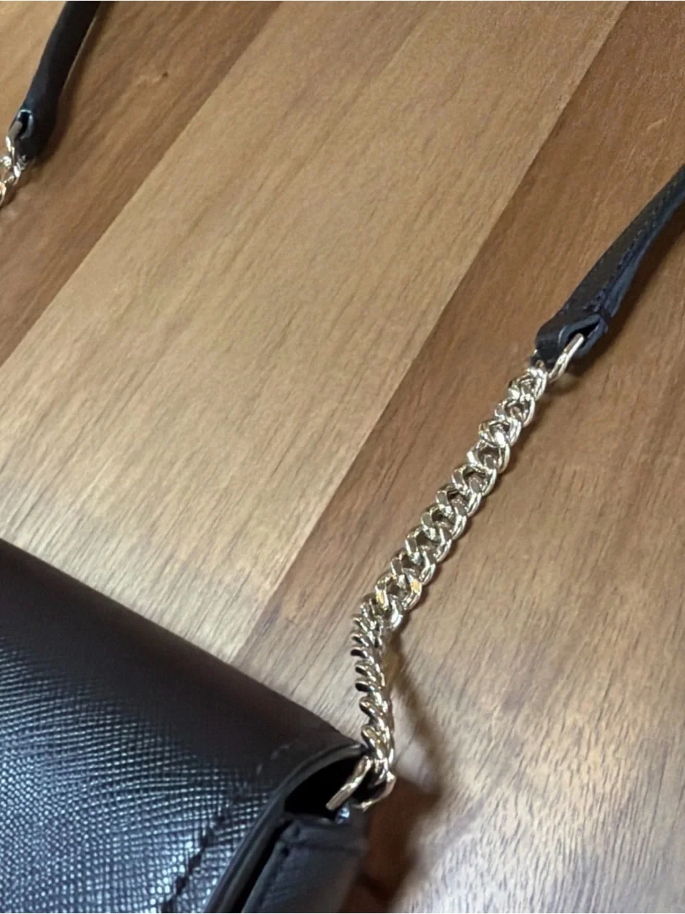 Kate Spade Black Small Crossbody Bag with Gold Chain EUC Youth